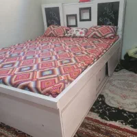 تخت خواب دونفره. ام دی اف روس کشودار|تخت و سرویس خواب|ری, ظهیرآباد|دیوار