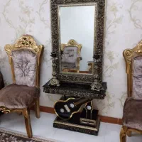 سرویس مبل استیل و آینه شمعدان و ساعت ایستاده|مبلمان خانگی و میز عسلی|فردیس, فردیس|دیوار