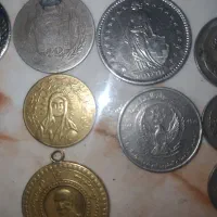 سکه قدیمی نقره و برنز