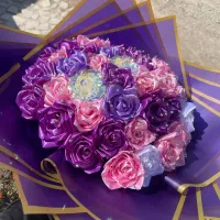 گل ربانی بزرگ زیبا|گل مصنوعی|سیاخ دارنگون, |دیوار