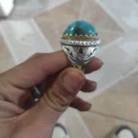 انگشتر نقر فیروزه زمرد پنجشیر اصلی بخون