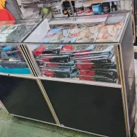 ۲عددمیز پیشخوان ام دی اف با شیشه ۱۰میل