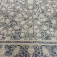 ۲ تخته فرش ۱۲ متری ۱۲۰۰ شانه صادراتی طوسی طلاکوب