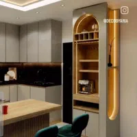 کافی بار ومیز تی وی  دکوراسیون داخلی