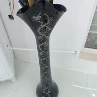 گلدون شیشه ای مشکی