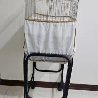 قفس ۱۰۳۲ و پایه چرخدار و شورتک و کاور مسافرتی