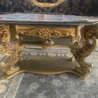 مبلمان سلطنتی ۷ نفره و تلوزیون و میزتی وی و جاکفشی|مبلمان خانگی و میز عسلی|نسیمشهر, |دیوار