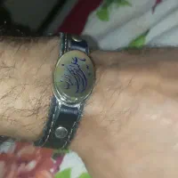 دستبندی عقیق اصل سبز بشرط سنگ اصلی و حکاکی