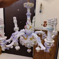 لوستر آنتیک و عتیقه و پر گل کار دست