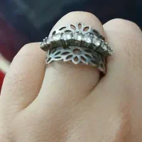 انگشتر وگوشواره ی نقره ی زیبا|جواهرات|قم, وادی السلام|دیوار