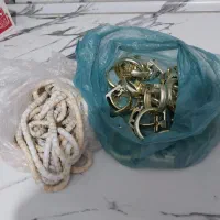 با سلام حلقه پرده طلایی یه سریع گیره پرده با رنگ