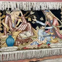 تابلو فرش نفیس عتیقه ابریشم قدمت ۵۰ساله|تابلو فرش|تهران, منیریه|دیوار