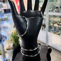 دستبند بنگل نقره اصل ۹۲۵ (بدون‌نگین )