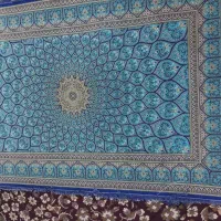 فرش تمام ابریشم دستبافت طرح گنبدی