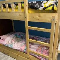 تخت دو طبقه چوبی|تخت و سرویس خواب|کرمانشاه, |دیوار