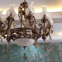 لوستر برنجی ۱۰ شاخه|لوستر و چراغ آویز|تهران, حسن‌آباد|دیوار