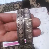 دوعدستبندنقره باسنگهای الماس بسیارزیبا|جواهرات|کرج, شاهین‌ویلا|دیوار