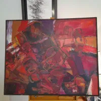 تابلو نقاشی مدرن آبستره تک نسخه