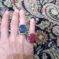 انگشتر نقره یاقوت