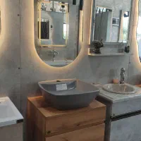 روشویی کاسه طوسی مات