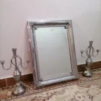 آینه شمعدان طرح نقره