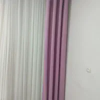دو عدد پرده پانچ با چوب پرده