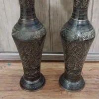 ۲ عدد گلدون برنجی