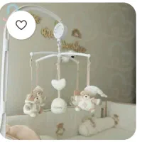 آویز موزیکال تخت و اسباب بازی فنری خرسی