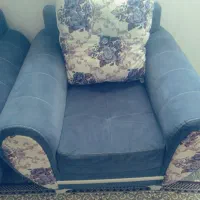 یک دست مبل هفته نفر با سه عدد میز چوبی|مبلمان خانگی و میز عسلی|گل تپه, |دیوار