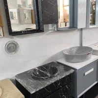 روشویی کابینتی مشکی رگه دار سنگ طبیعی|لوازم سرویس بهداشتی|مشهد, نوید|دیوار