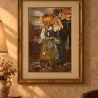 تابلو نقاشی دکوراتیوفانتزی کودک ۵۰/۷۰ با قاب چوبی