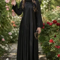 مانتو جلو بسته کار شده بلند