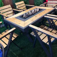 صندلی روستیکV/میزآتشدان مدرن گازی/زغالی رستورانی|کافی‌شاپ و رستوران|تهران, حکیمیه|دیوار