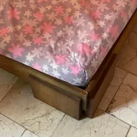 تخت خواب چوبی دو نفره همراه با آینه قدی باکس دار|تخت و سرویس خواب|تهران, دروازه شمیران|دیوار