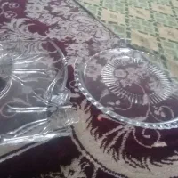 شیرینی خوری و سینی شیشه ای