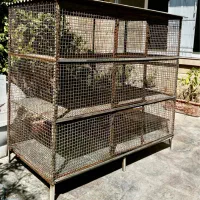 قفس سه طبقه محکم و با دوام با سینی