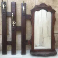 آینه چوبی همراه با آویز شیک زیبا سالم