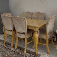 میز غذاخوری ۶ نفره مبلی چوبی نو