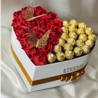 باکس گل روبانی و شکلات