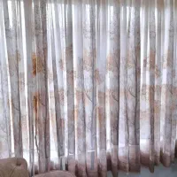 ۶عدد پرده حریرترک پایین حاشیه دار تمیزوسالم|پرده، رانر، رومیزی|چالوس, |دیوار