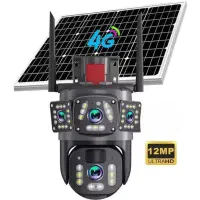 دوربین مداربسته چرخشی خورشیدی سیمکارتی دو لنز