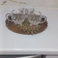 فنجان لومینارک اصل فرانسه۳دست،جاکاغذدستمالی چینی