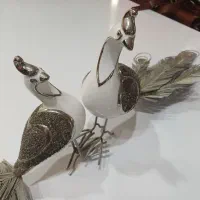 مجسمه طاووس جنس چینی دست ساز