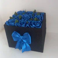 باکس گل روبانی آبی|گل مصنوعی|فیروزآباد (فارس), |دیوار