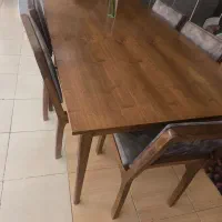 میز ناهارخوری با چوب راش گرجستان و پارچه ترک|میز و صندلی غذاخوری|شیراز, شهرک فرزانگان|دیوار