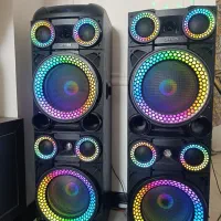 اسپیکر ارنس دوقلو میکروفون بیسیم دار تنظیم صدا