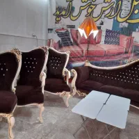 ۹نفره دسته عصایی استیل شزلون|مبلمان خانگی و میز عسلی|قم, امامزاده ابراهیم|دیوار