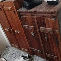 فروش 2 عدد جاکفشی چوبی سنتی و اتو بخار ایستاده