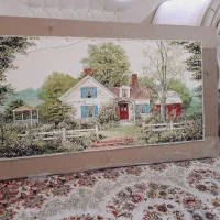 تابلوفرش ماشینی صدفی استخوانی کادوییلداهدیهروزمادر|تابلو فرش|مشهد, جانباز|دیوار