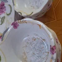 سرویس ملامین طرح گل برجسته نشکن ۲۸ پارچه|ظروف سرو و پذیرایی|یزد, |دیوار